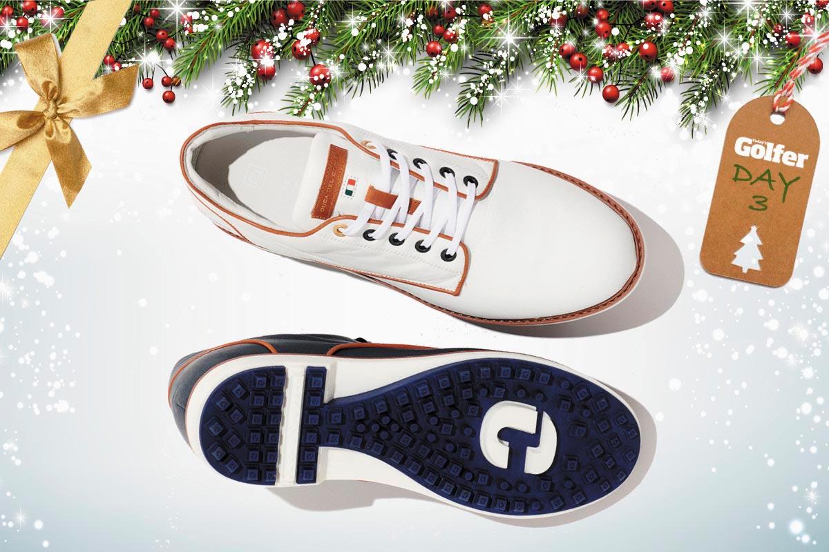 You can win a pair of Duca Del Cosma Elpaso golf shoes behind the third door of the Today's Golfer Advent Calendar.