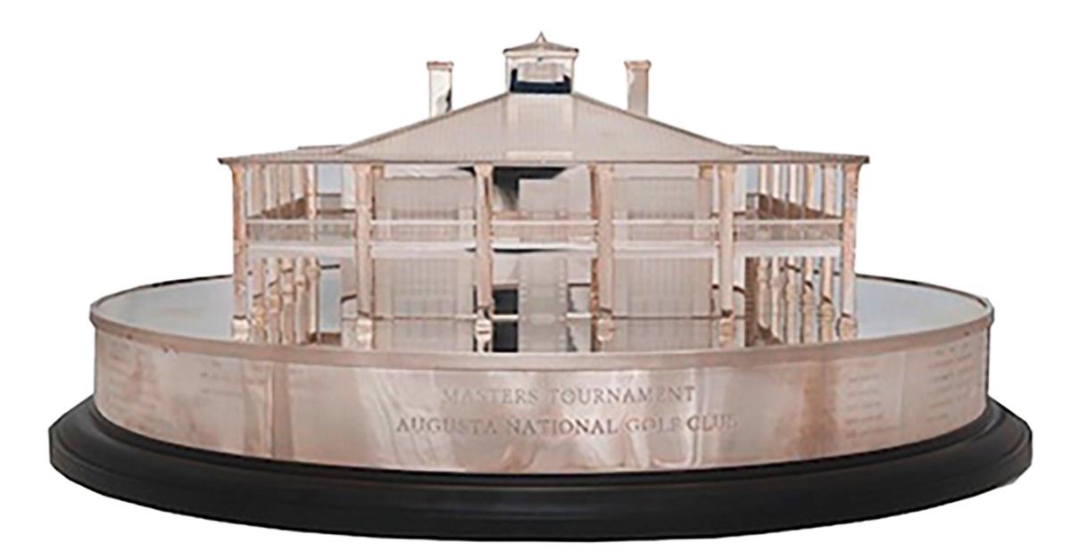 The Masters trophy is a replica of the Augusta National clubhouse