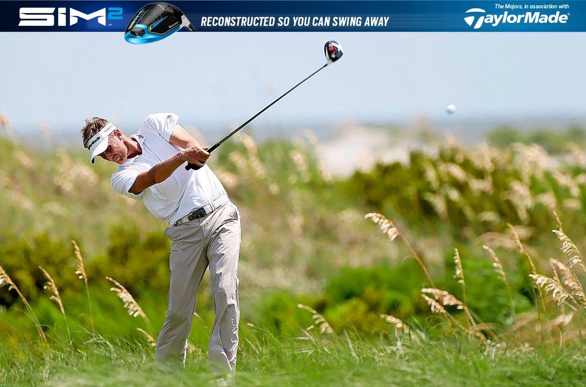 Golfer David Lynn in action at the 2012 US PGA Championship at Kiawah Island, where he finished runner-up.