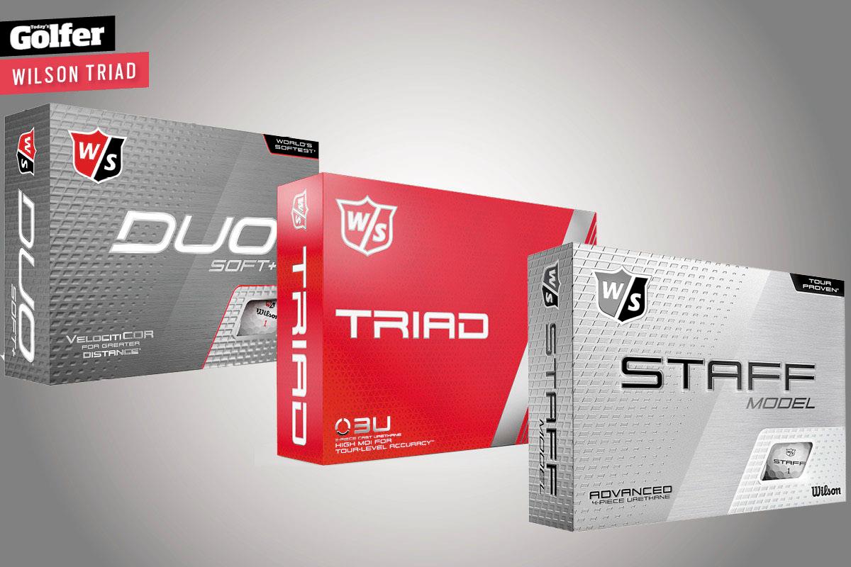 The Wilson Triad golf ball sits between the brand's Duo Soft+ and Staff Model golf balls.