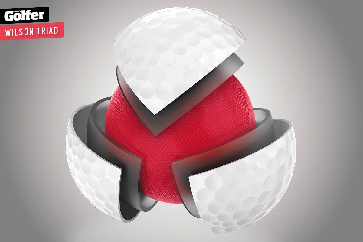 The Wilson Triad golf ball was designed to help golfers break 80s by moving more weight closer to the perimeter.