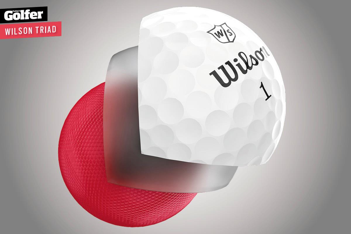 The Wilson Triad golf ball was designed to help golfers go past 80 by increasing MOI.
