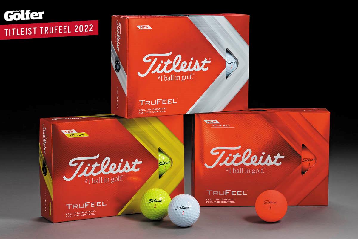 The Titleist TruFeel golf ball is available in three colours.
